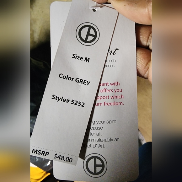 Objet D'art tummy control drk gray fit/flare yoga pants.  Sz Med. Org $48 💥DEAL - Picture 3 of 6